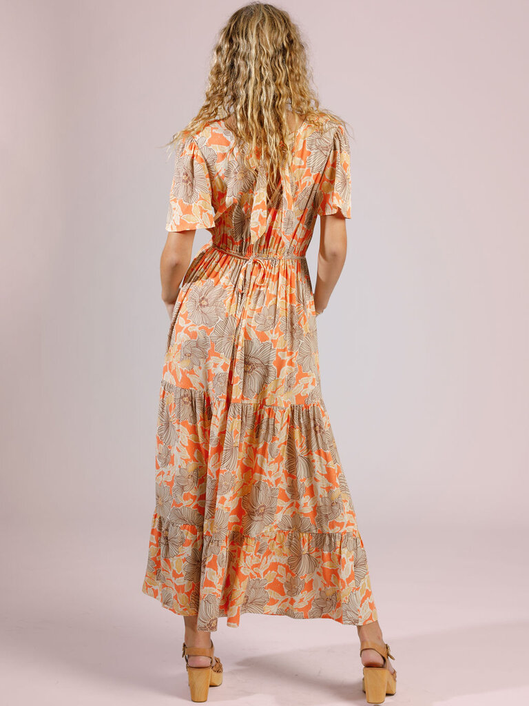 Band Of The Free Apricot Floral Dress