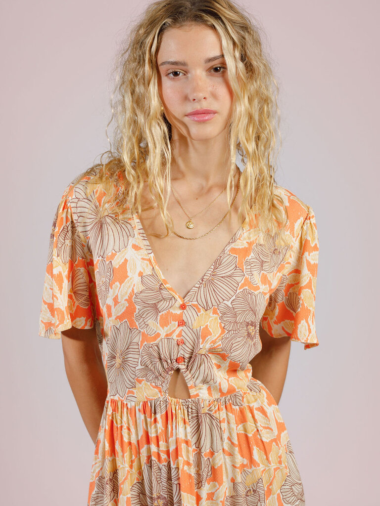Band Of The Free Apricot Floral Dress