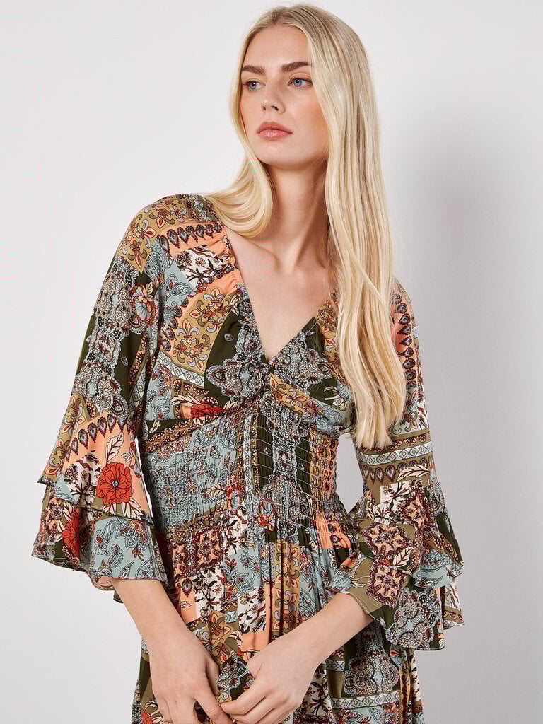 Apricot Boho Fields Maxi