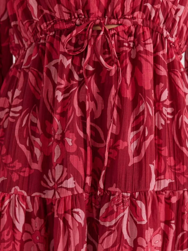 Mink Pink Cranberry Floral Mini