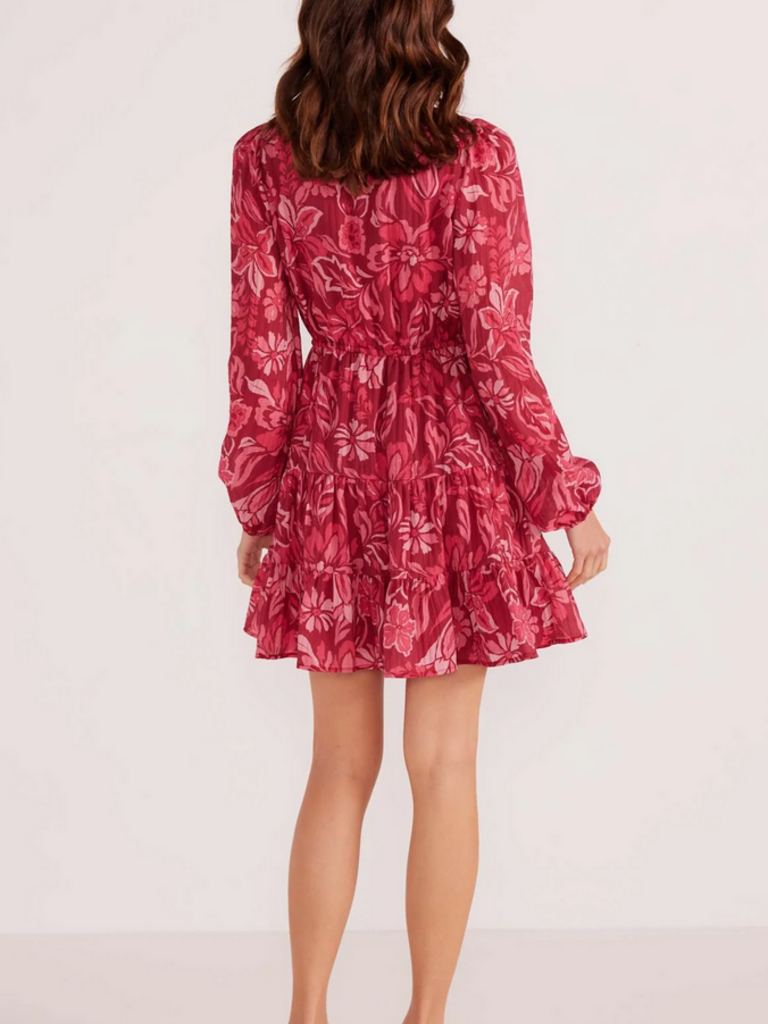 Mink Pink Cranberry Floral Mini