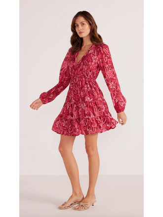Mink Pink Cranberry Floral Mini