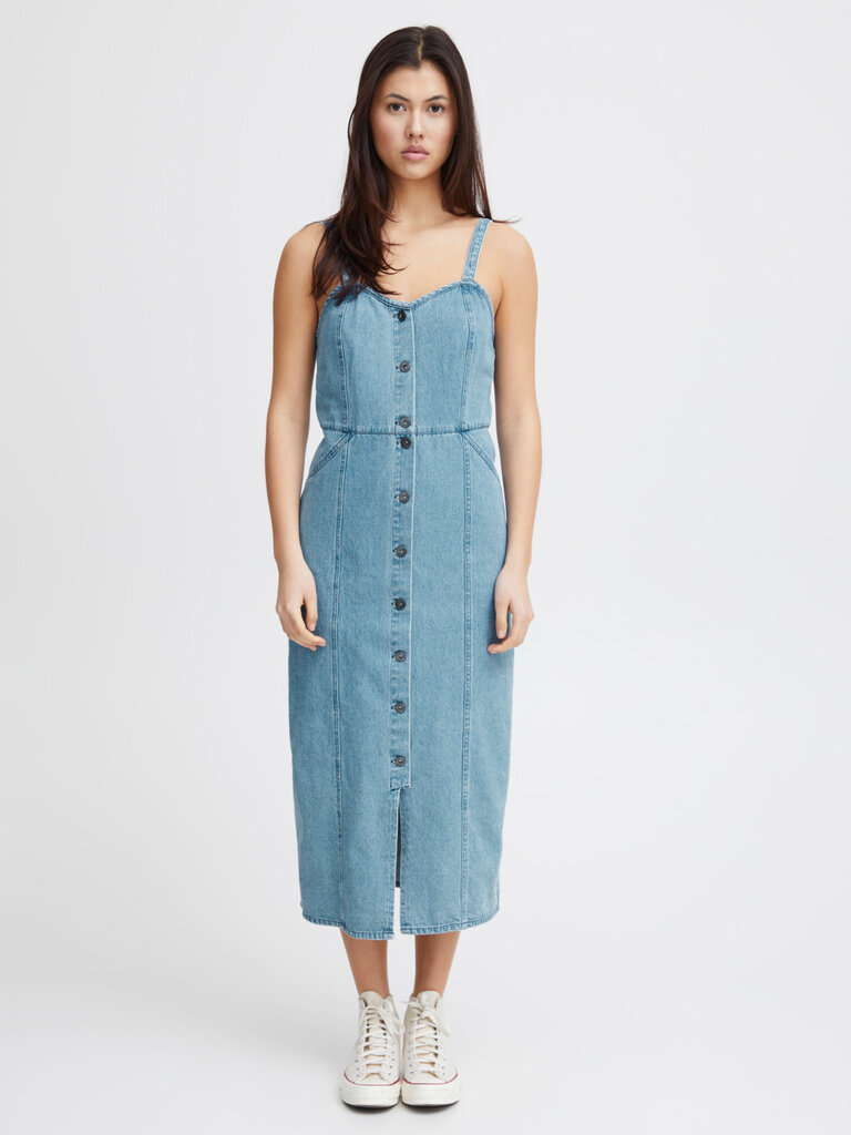 ICHI Denim Button Dress