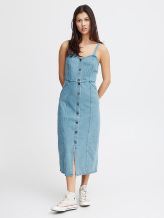 ICHI Denim Button Dress