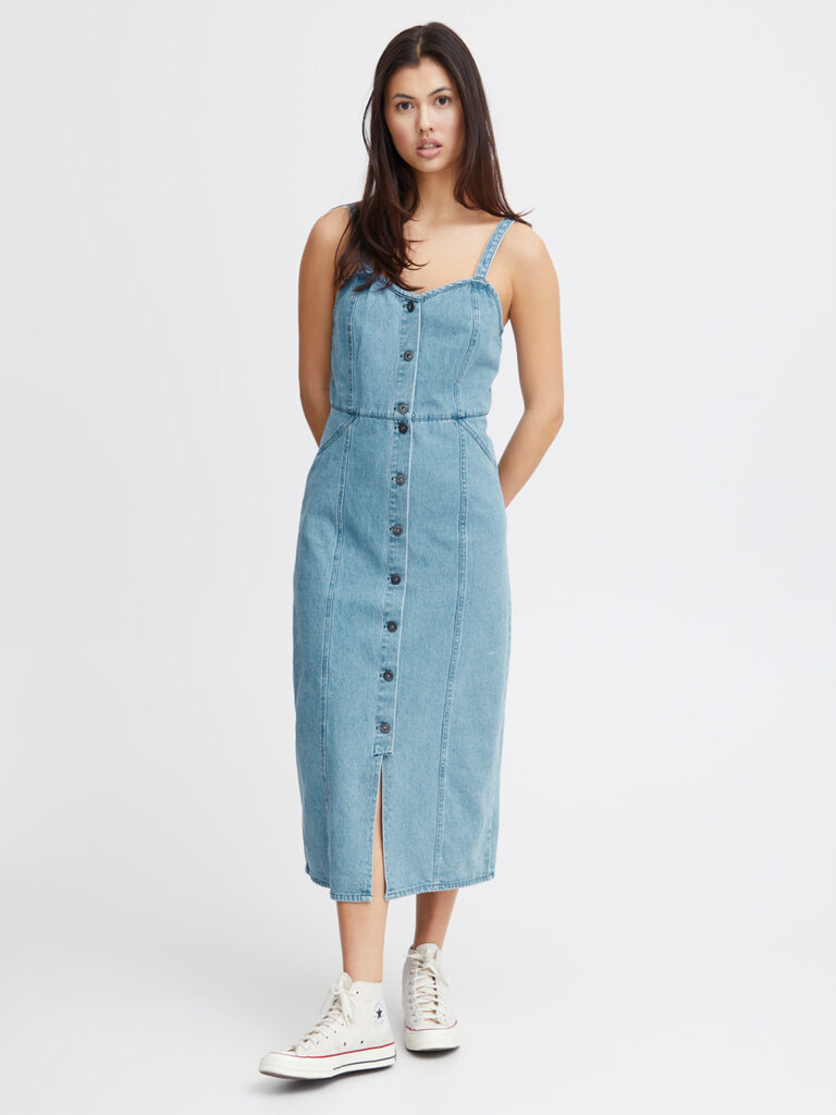 ICHI Denim Button Dress