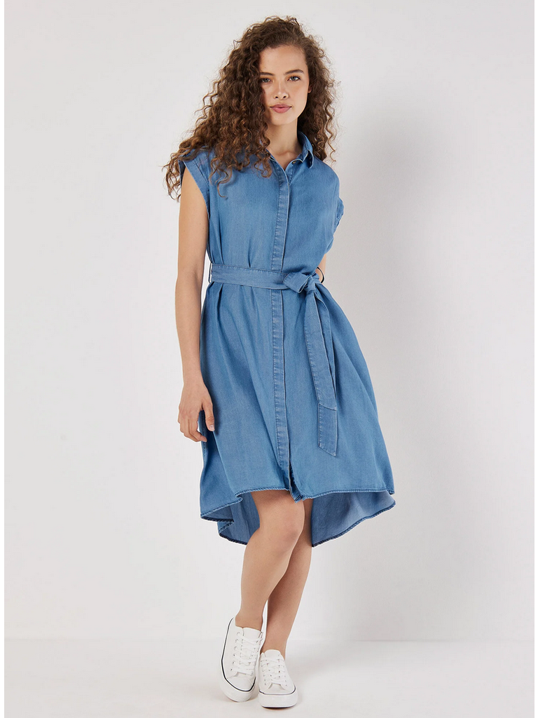 Apricot Soft Denim Dress