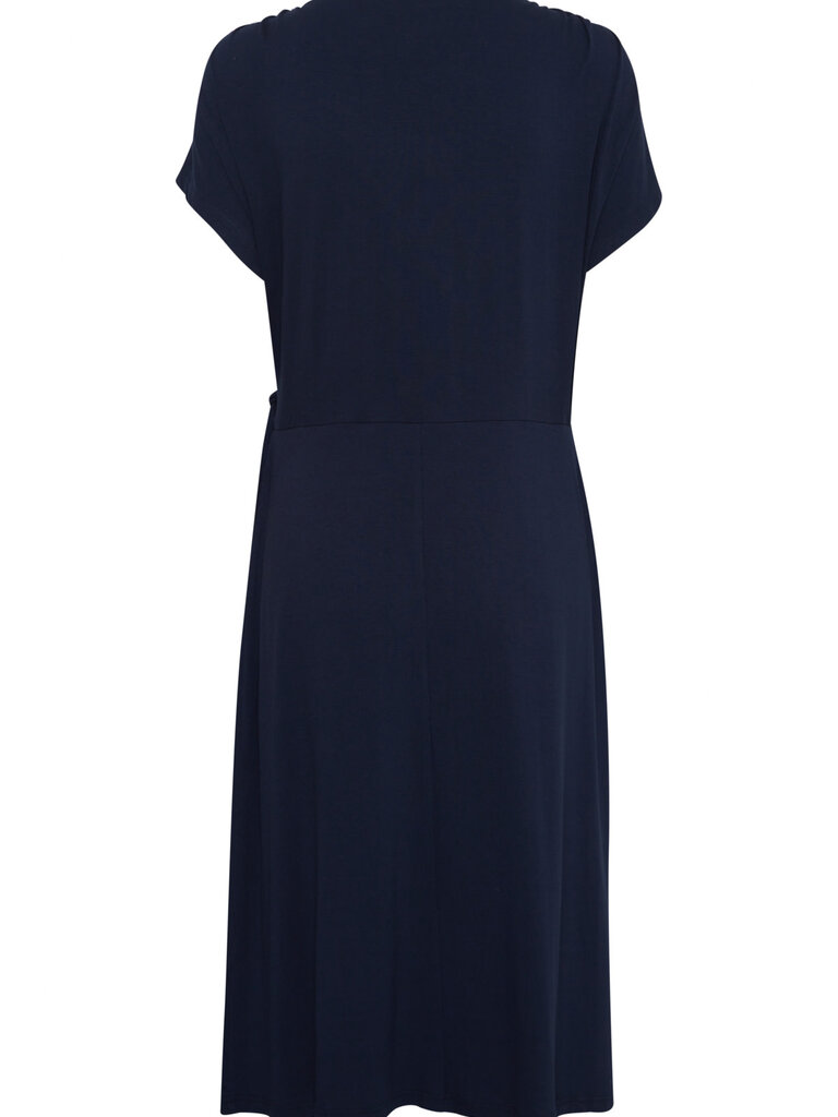 Fransa Navy Faux Tie Dress