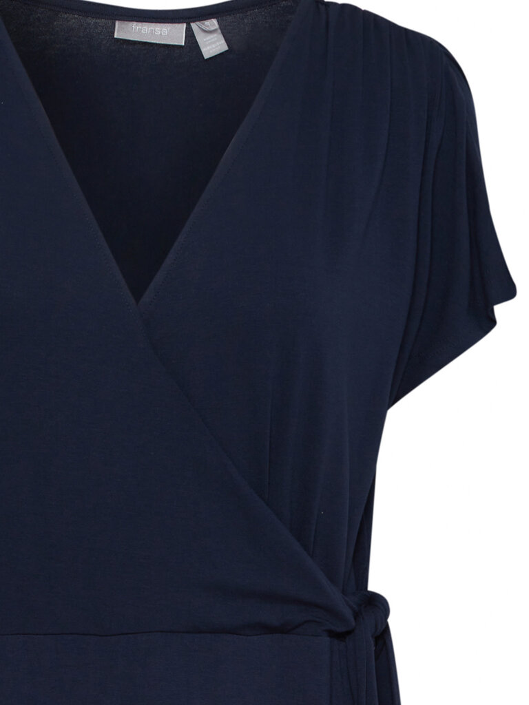 Fransa Navy Faux Tie Dress