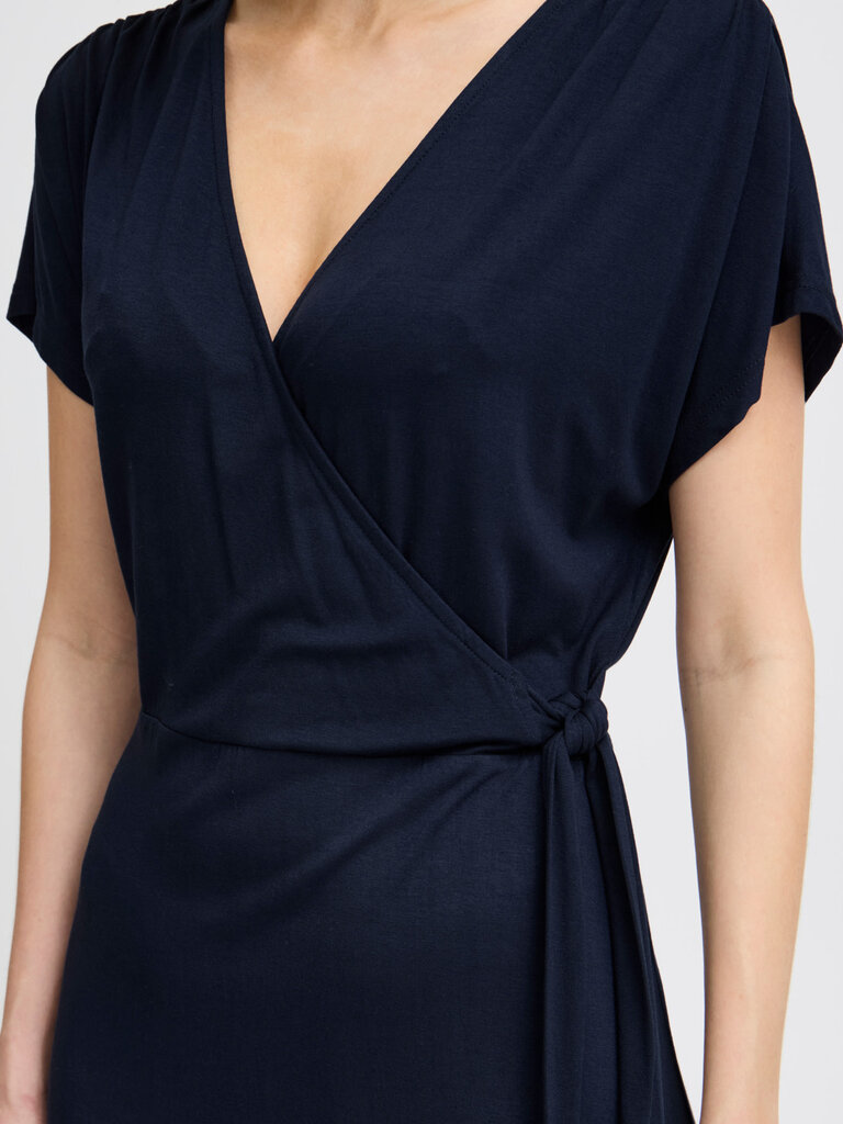 Fransa Navy Faux Tie Dress