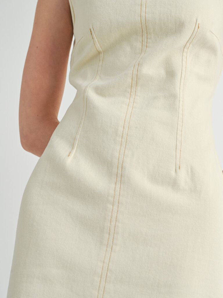 Sage The Label Canvas Fitted Midi