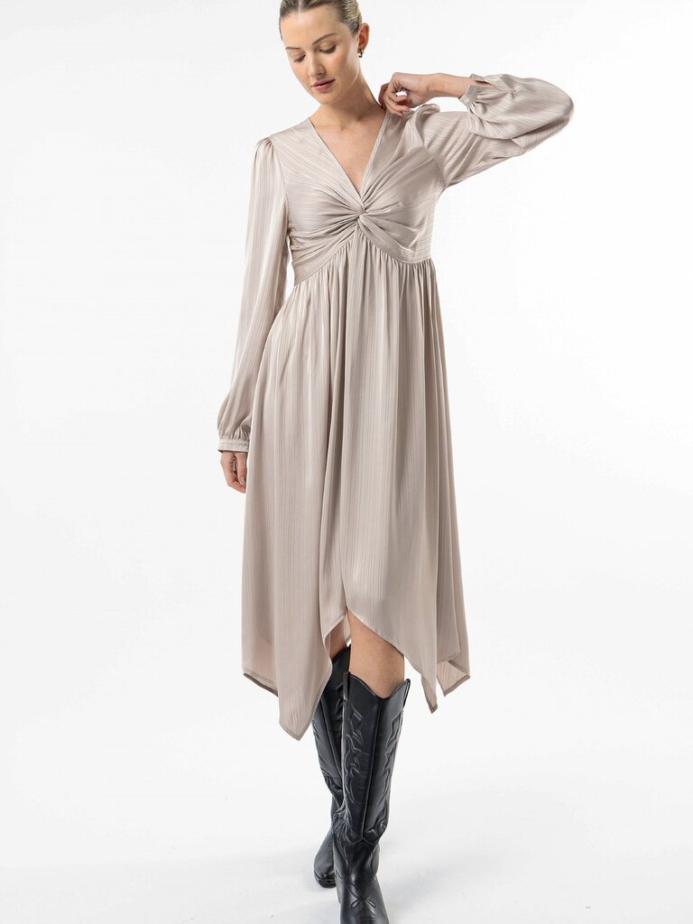 Angel Eyes Cream Long-sleeve Midi