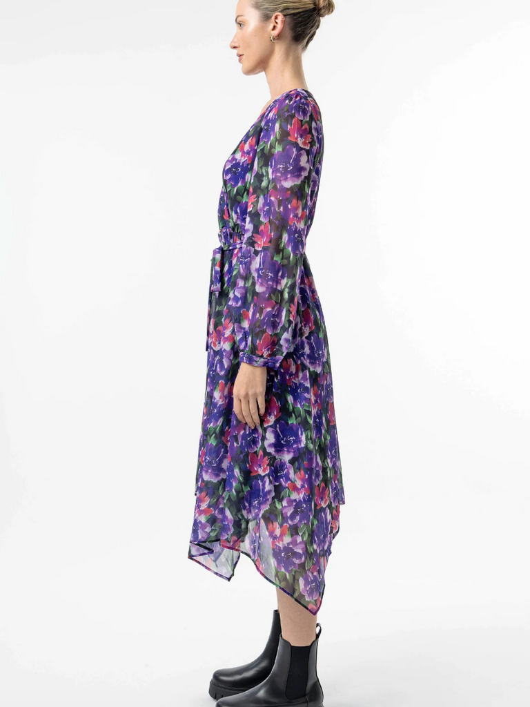 Angel Eyes Purple Floral Midi