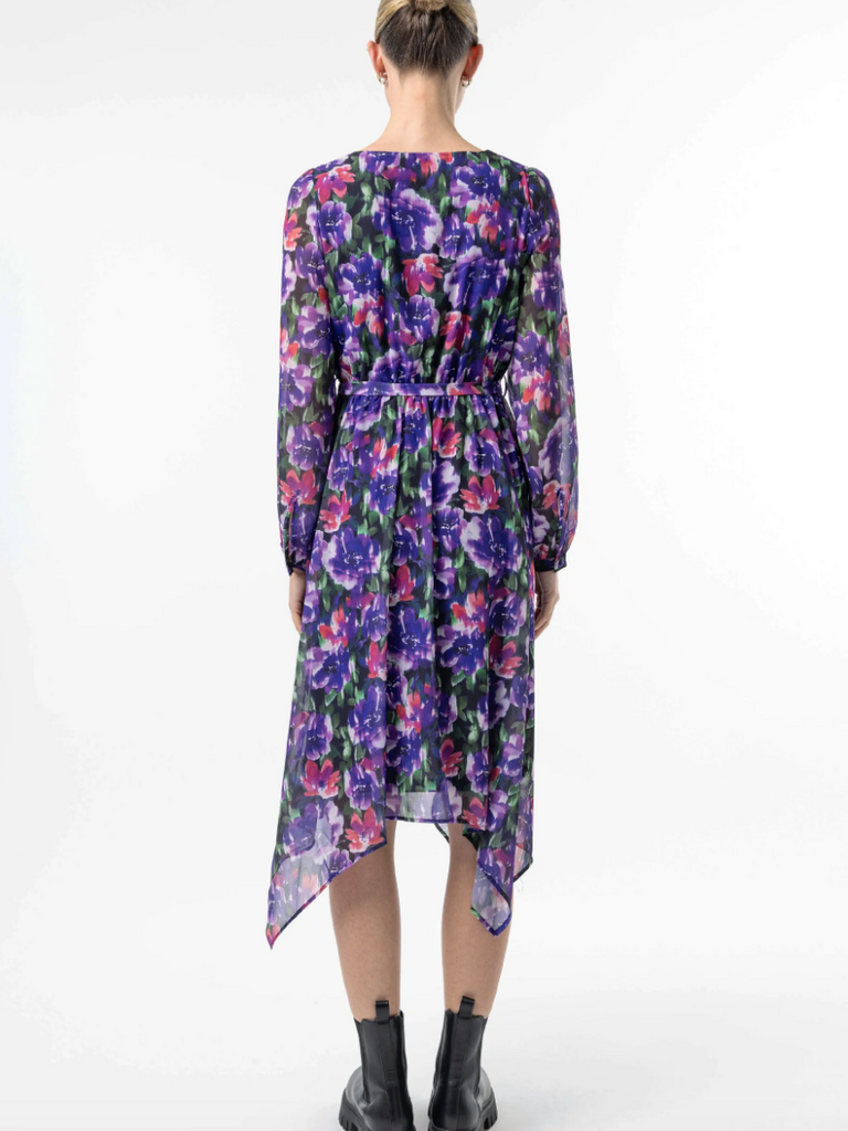 Angel Eyes Purple Floral Midi