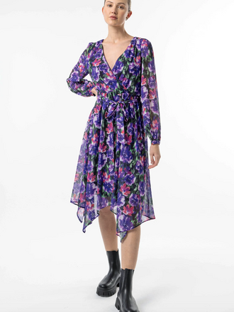 Angel Eyes Purple Floral Midi