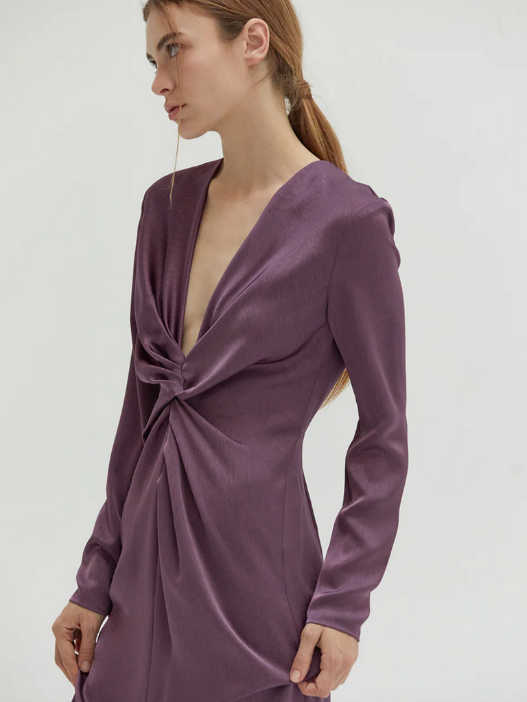 Crescent Plum Silky Midi