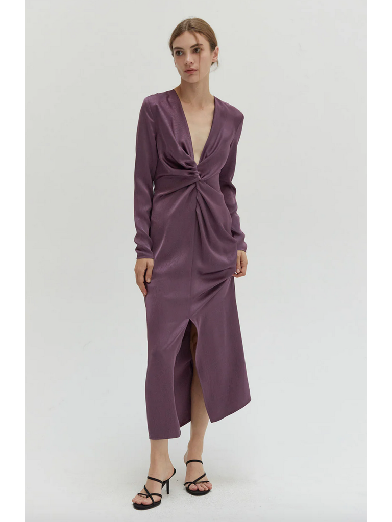 Crescent Plum Silky Midi