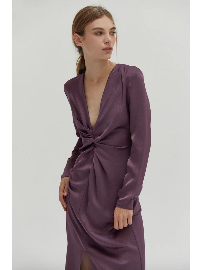 Crescent Plum Silky Midi