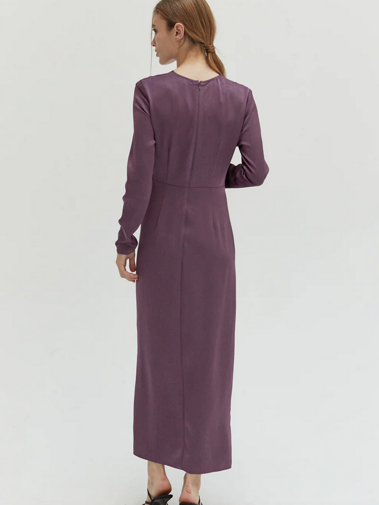 Crescent Plum Silky Midi