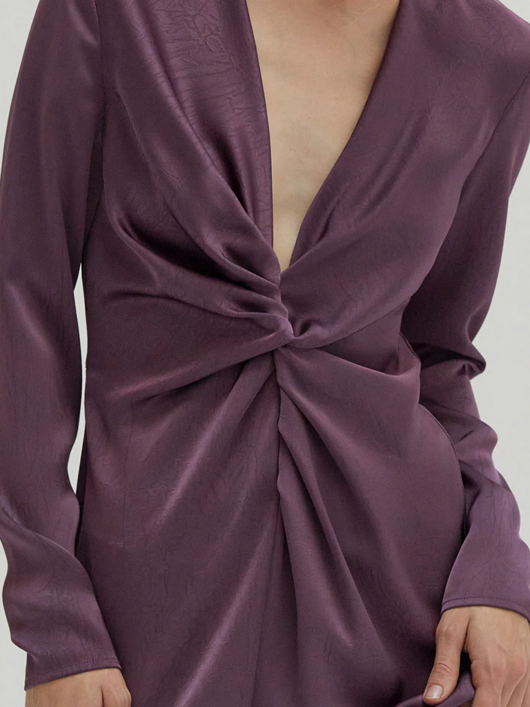 Crescent Plum Silky Midi