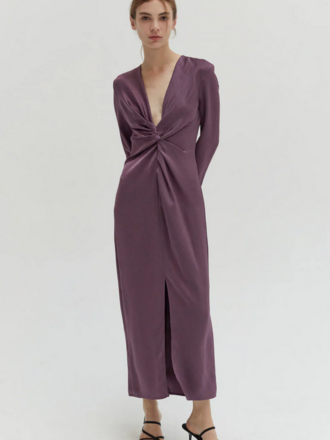 Crescent Plum Silky Midi