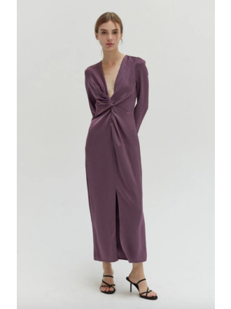 Crescent Plum Silky Midi