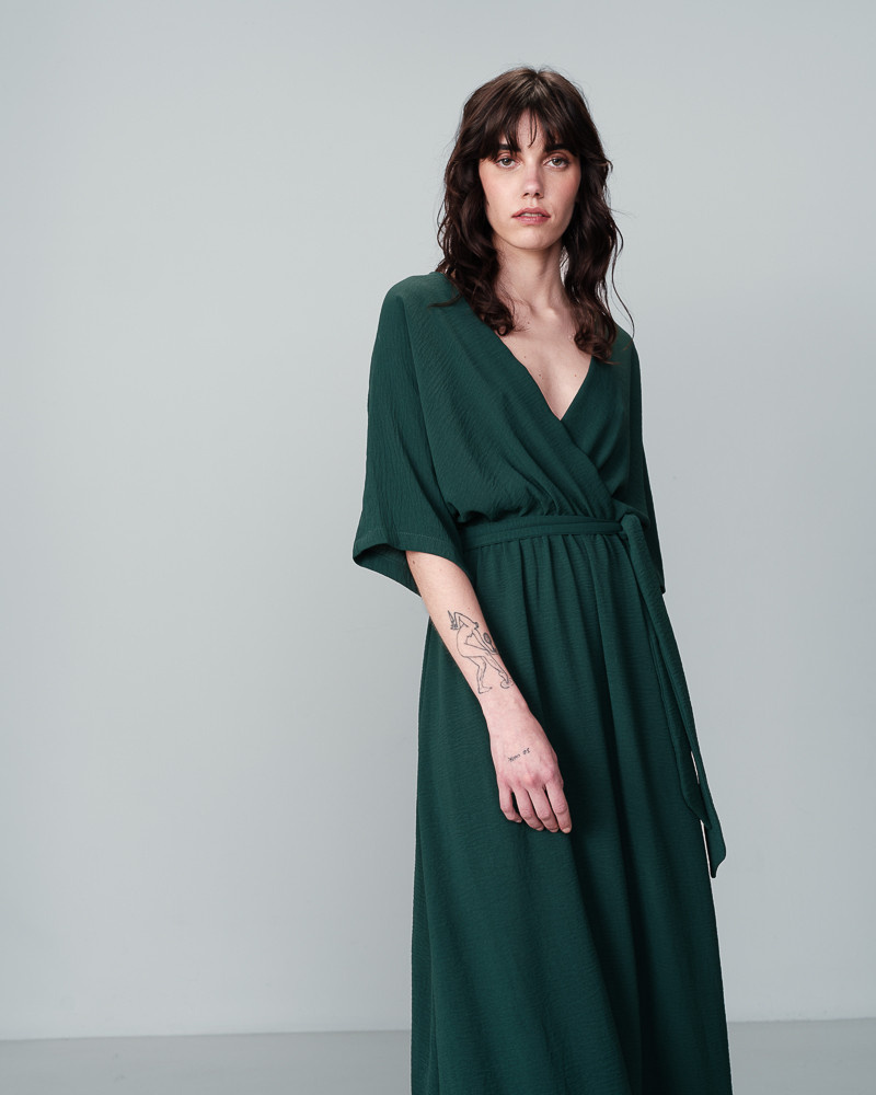 Grace Mila Green Wrap Maxi