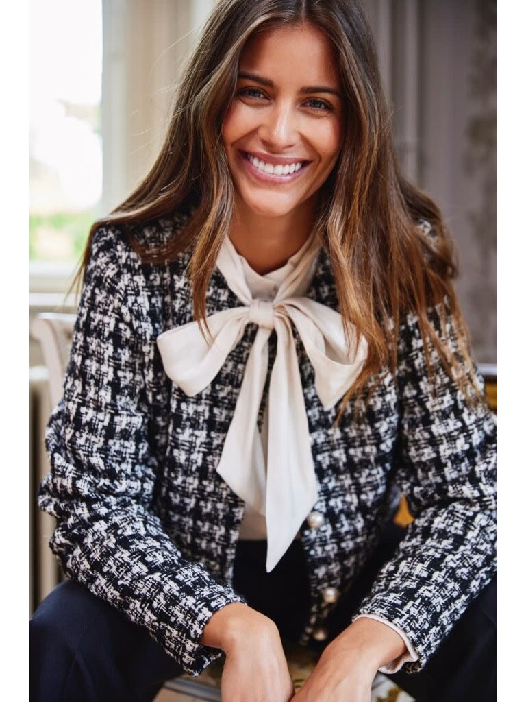 Fransa Pearly Button Jacket