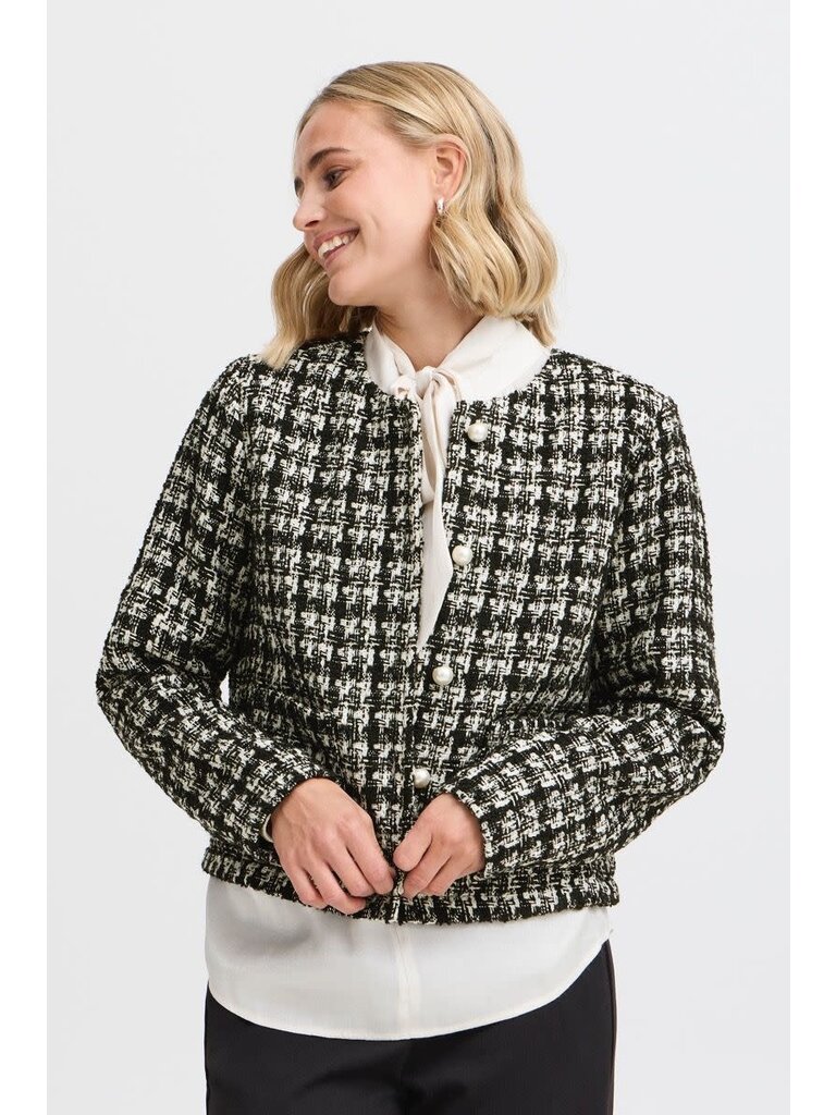 Fransa Pearly Button Jacket