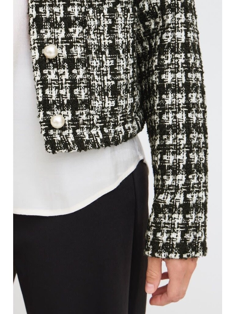 Fransa Pearly Button Jacket