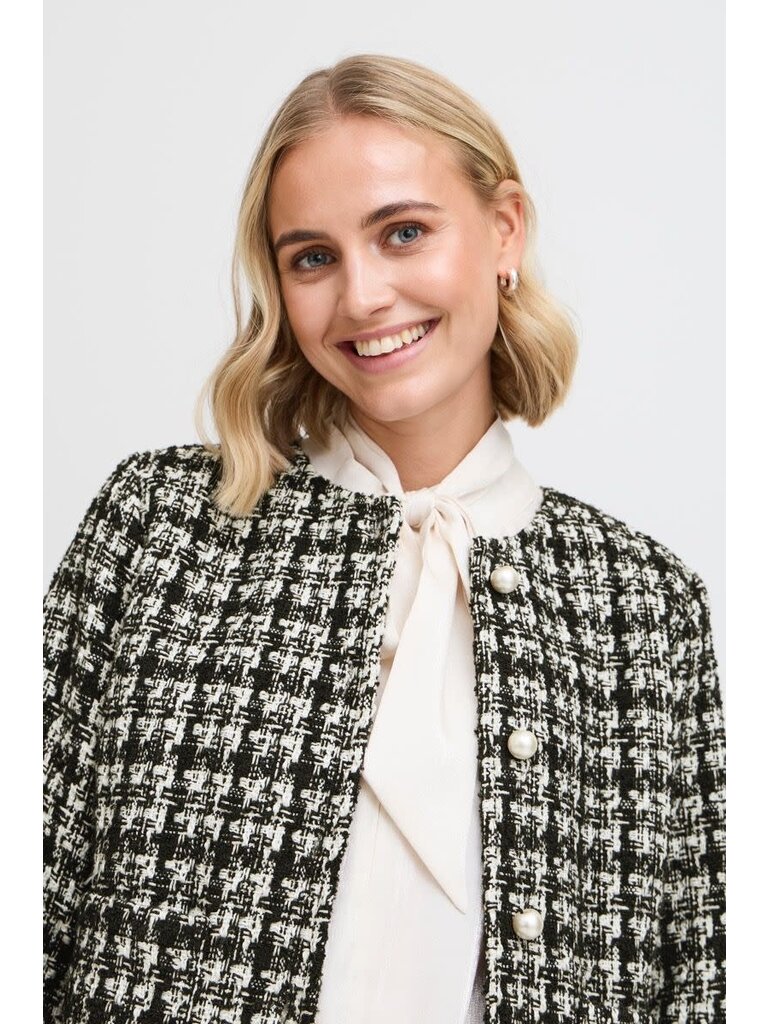 Fransa Pearly Button Jacket