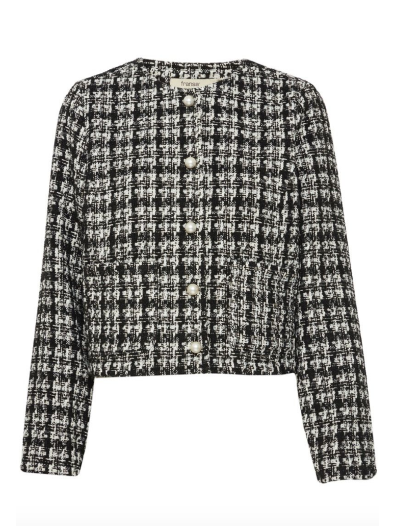 Fransa Pearly Button Jacket