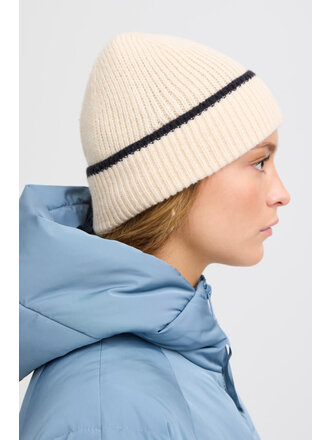 ICHI Cream Knit Hat