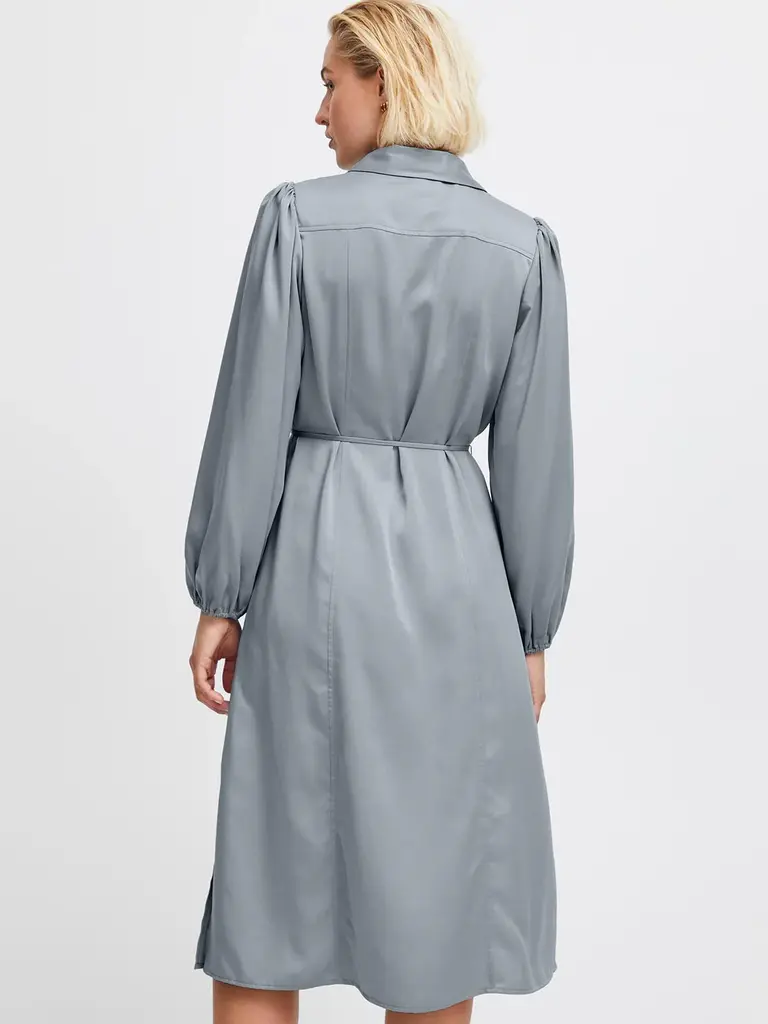 ICHI Grey Silky Midi