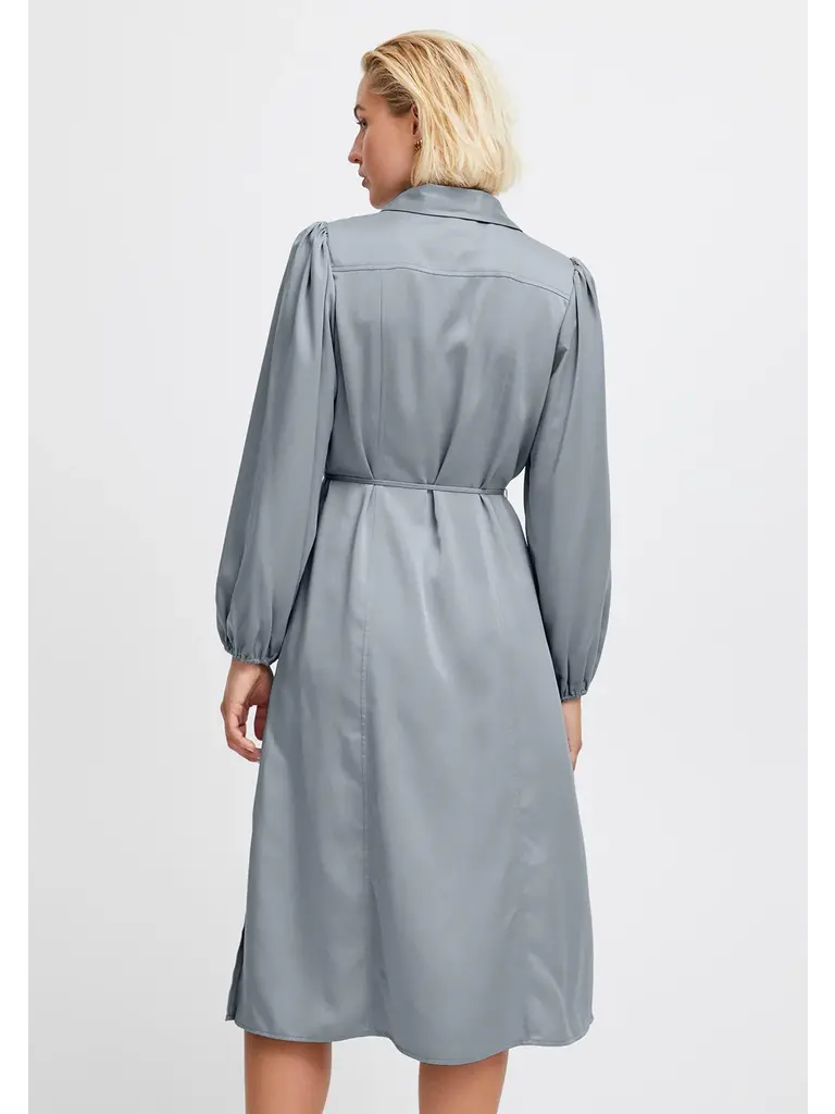 ICHI Grey Silky Midi