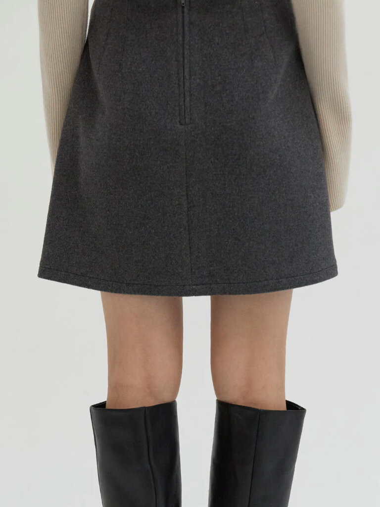 Crescent Charcoal Mini Skirt