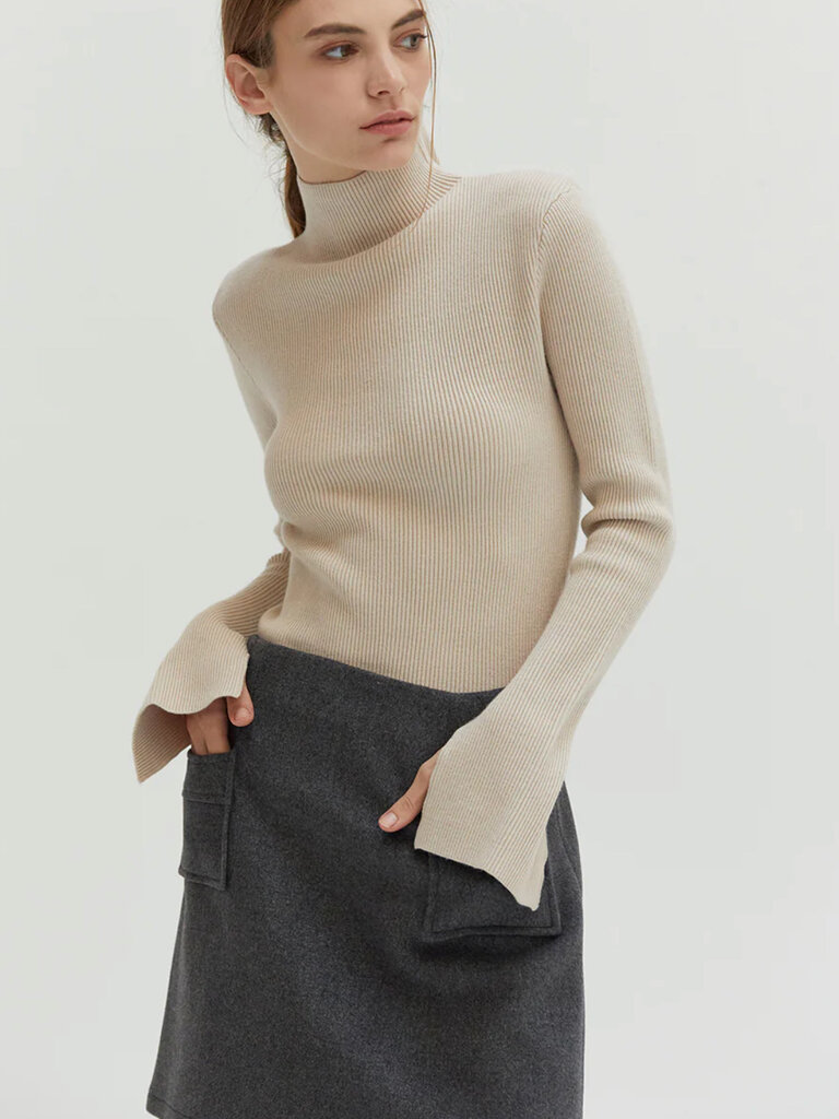 Crescent Charcoal Mini Skirt