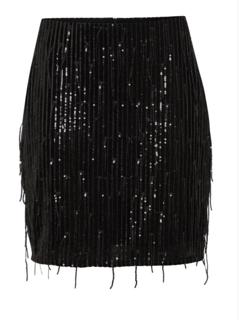 Fransa Fringe Sequin Skirt