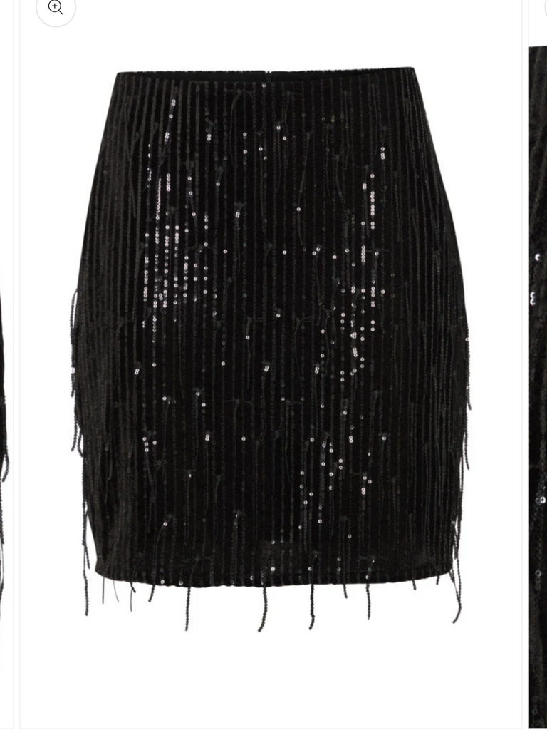 Fransa Fringe Sequin Skirt