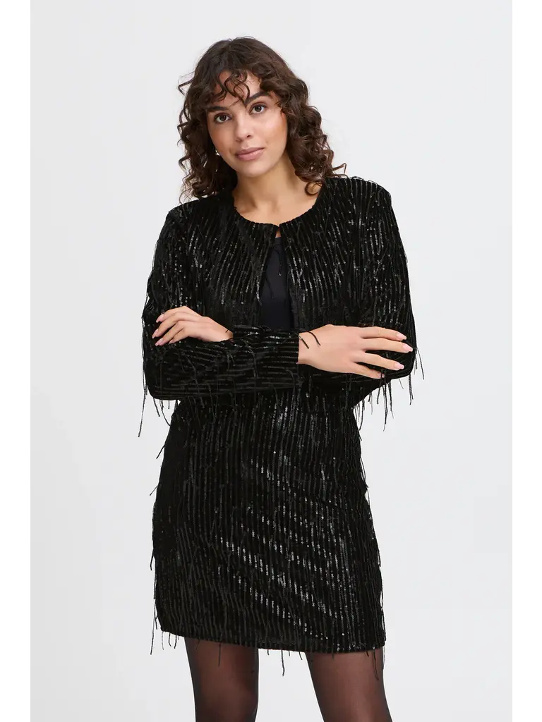 Fransa Fringe Sequin Cardi