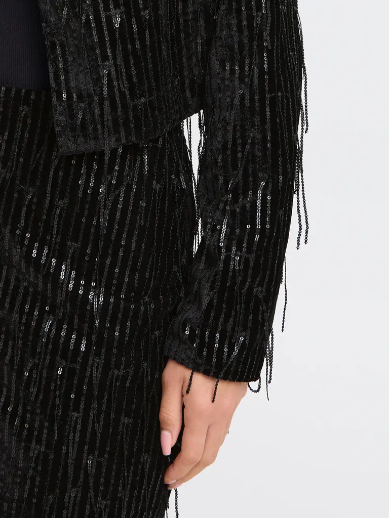 Fransa Fringe Sequin Cardi