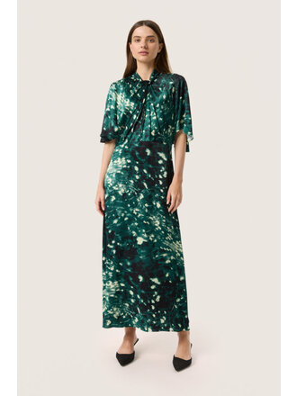 Soaked In Luxury Green Abstract Dress
