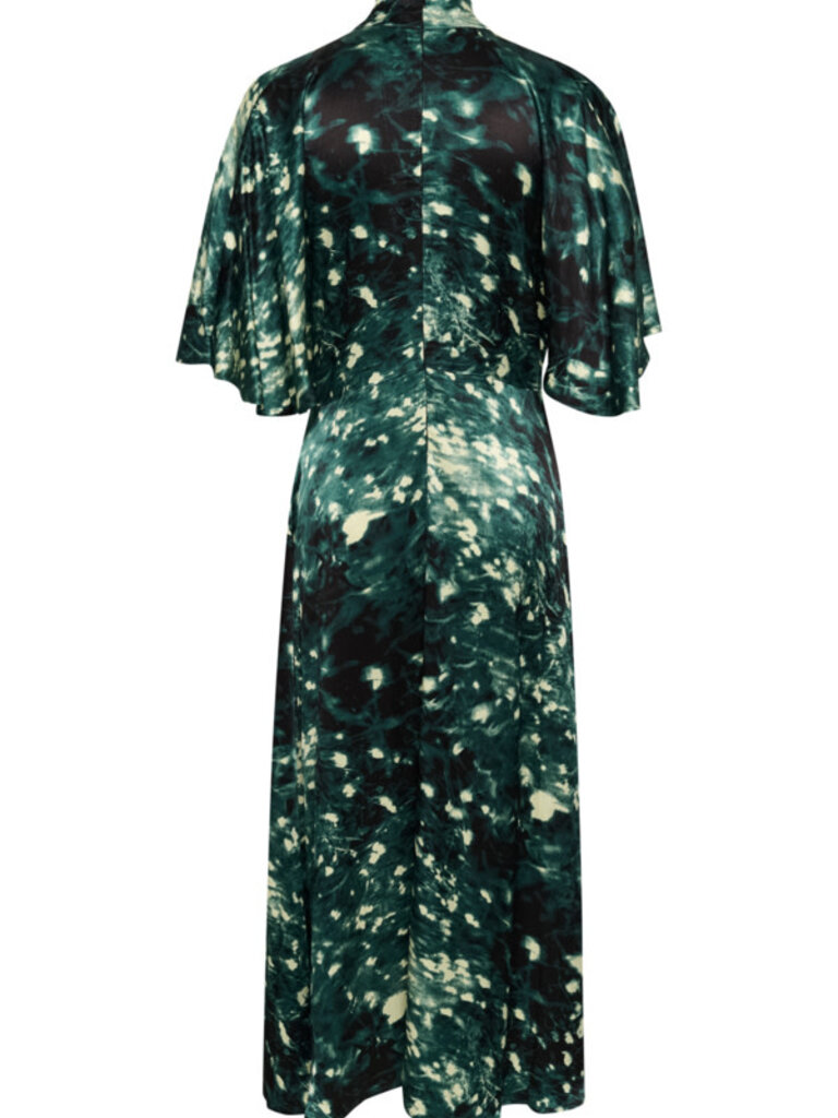 Soaked In Luxury Green Abstract Dress