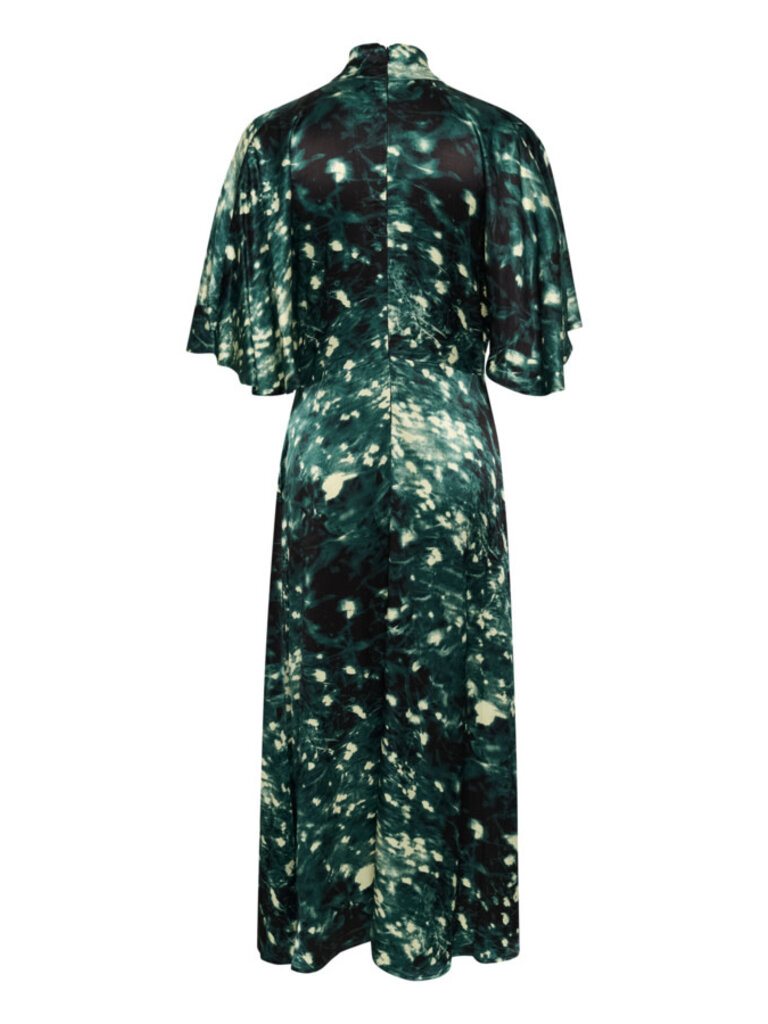 Soaked In Luxury Green Abstract Dress