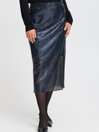 B. Young Navy Sequin Skirt