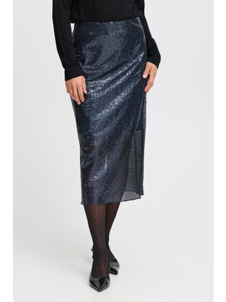 B. Young Navy Sequin Skirt