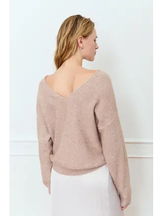 Deluc Peach Glitter Knit