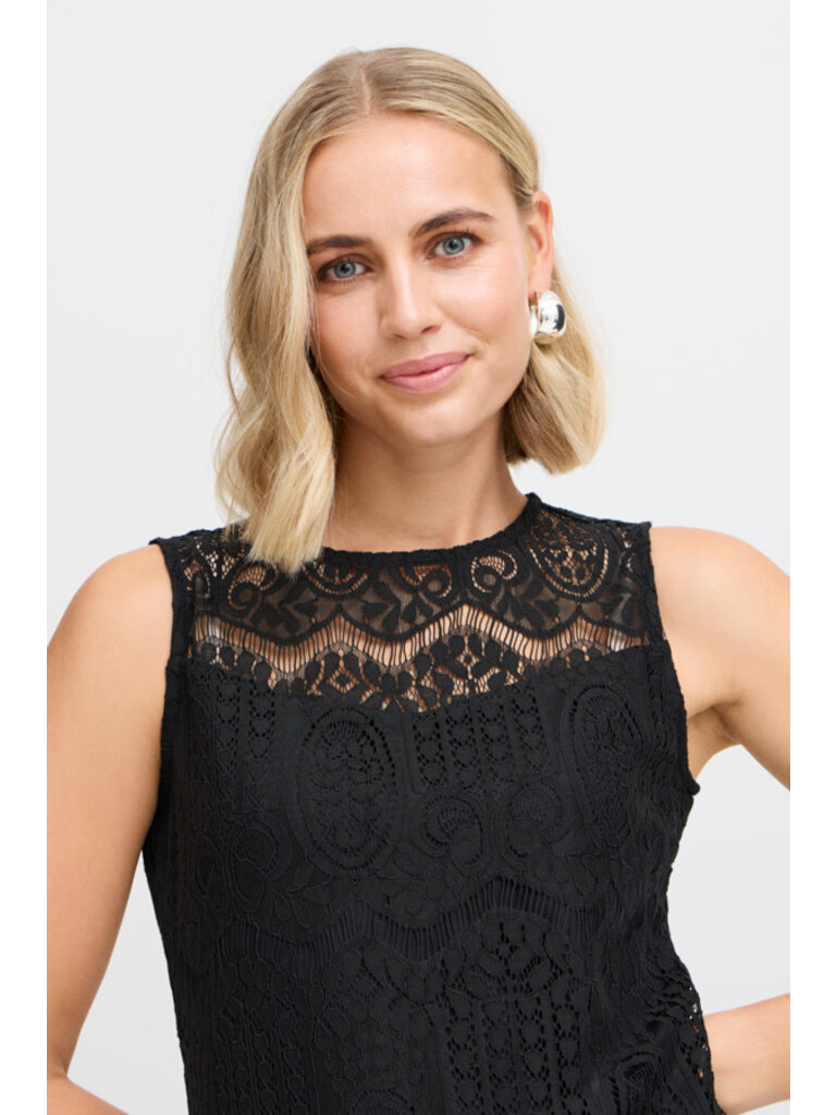 Fransa Lacey Black Midi