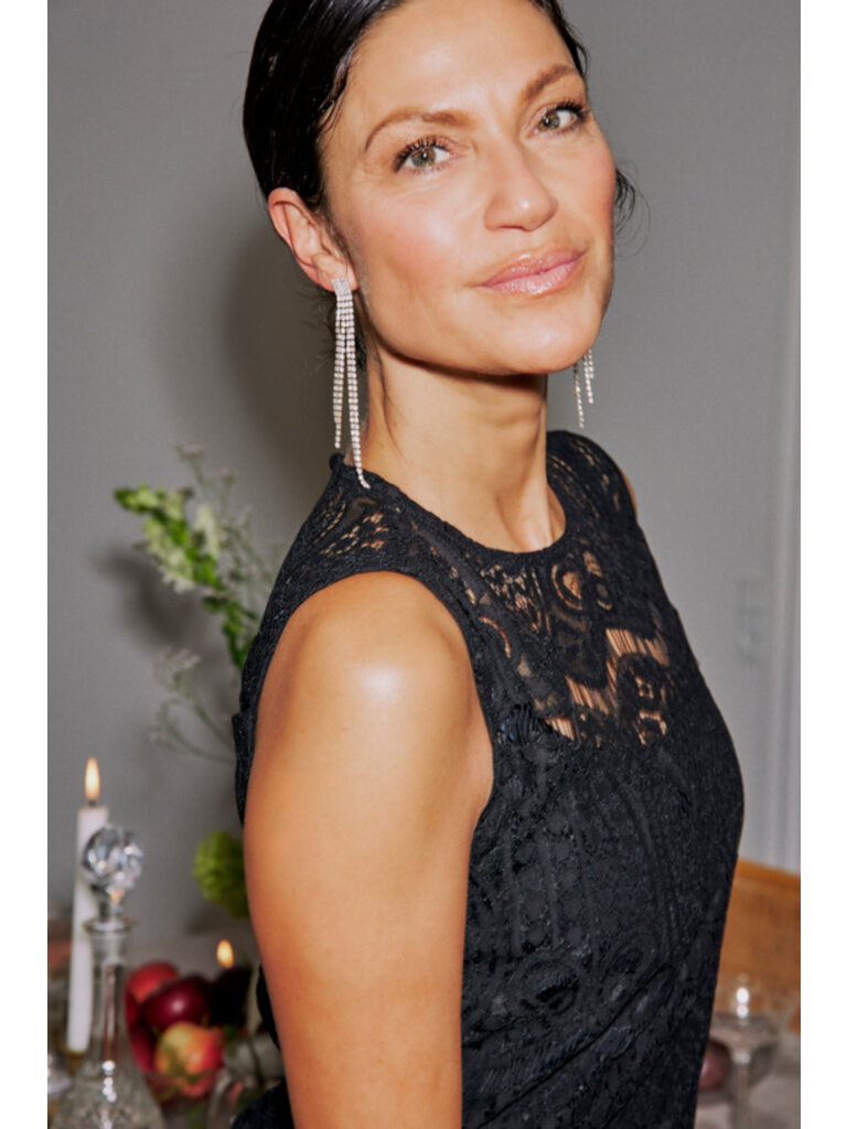 Fransa Lacey Black Midi