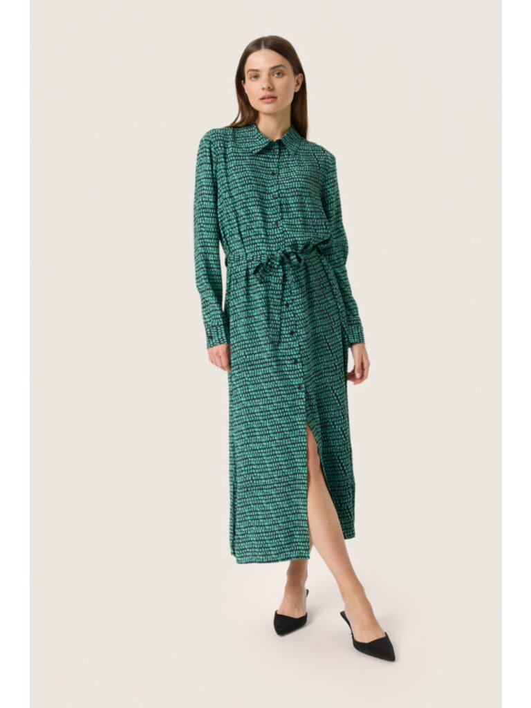 Soaked In Luxury Green Block Midi