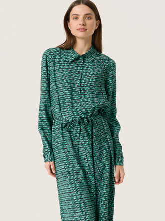 Soaked In Luxury Green Block Midi